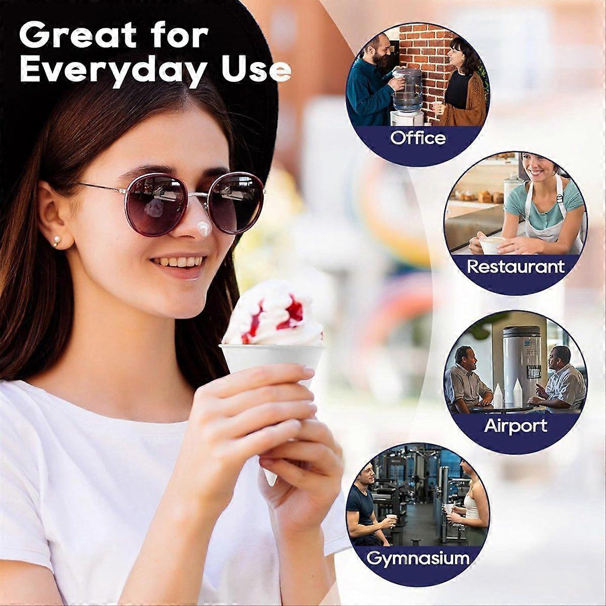 200 Count 4.5 OZ Snow Cone Cups, Ideal for Water, Ice Cream, Shaved Ice - Perfect for Parties, Gyms