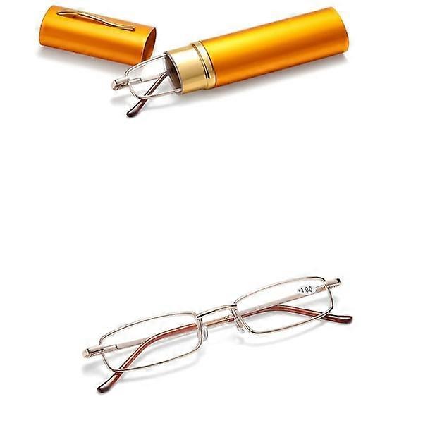 Effective stylish reading glasses with power (+1.0-+4.0) Gold Gold 1