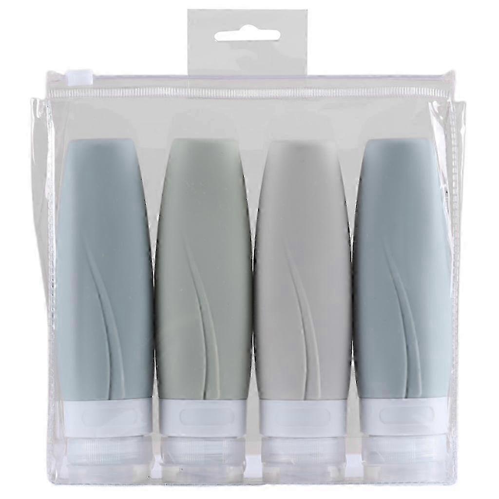 Miniature Silicones Travel Storage Bottles Set Leak Proof Squeezable Refillable Accessories Toiletries Containers A 25-26
