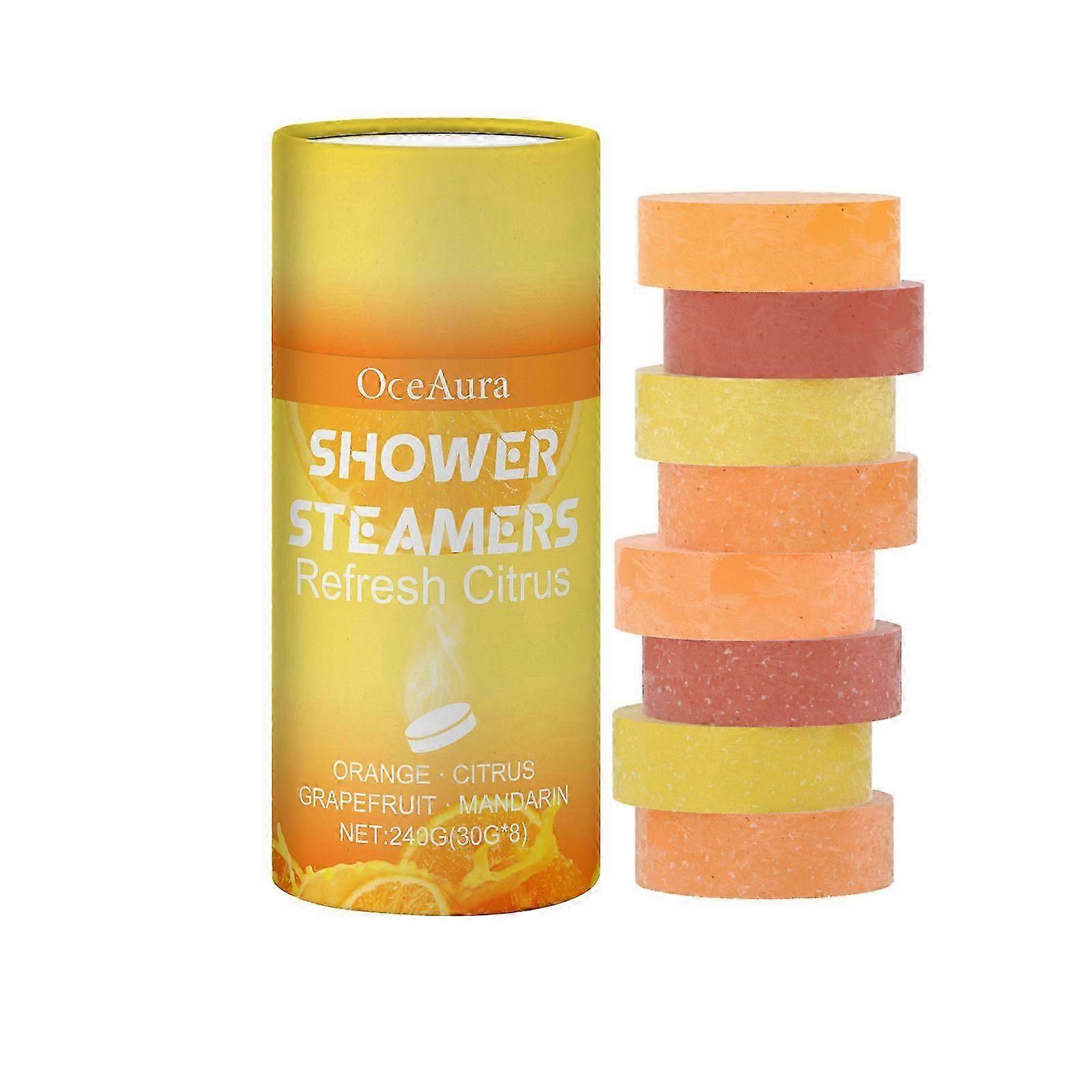 Citrus & Lavender Aromatherapy Shower Tablets  Refreshing, Skin-Nourishing Bath Bombs for Relaxation, Energizing Scent, Easy to Use in Shower or Batht