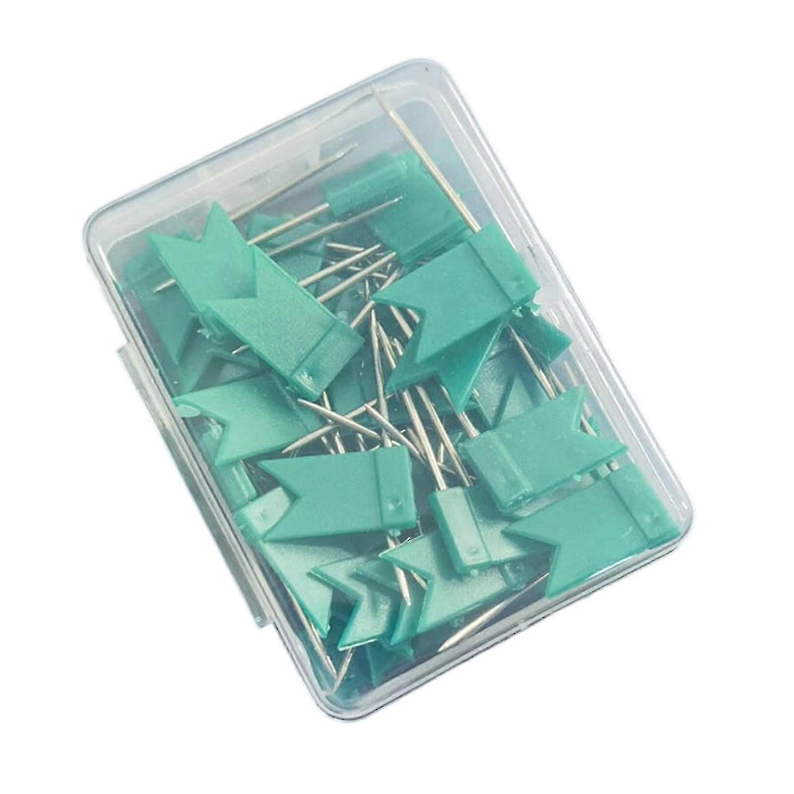 50pcs Thumb Tacks Push Pins Flag Pins Decorative Pushpins Colorful Poster Pins Message Board Tacks for Notice Board color Cs