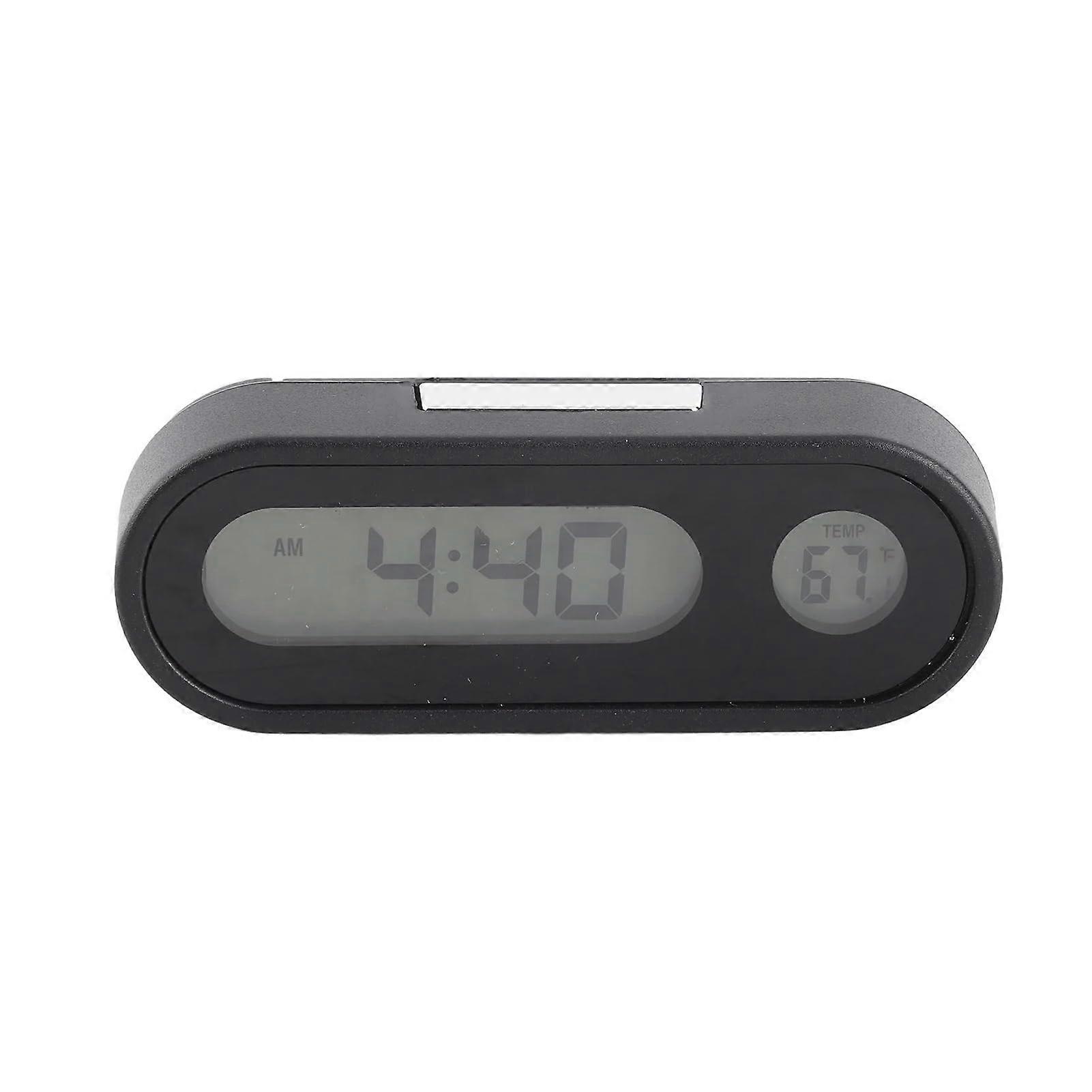 2 in 1 Car Clock Thermometer with Clear Backlit Display for Dashboard Time and Temperature