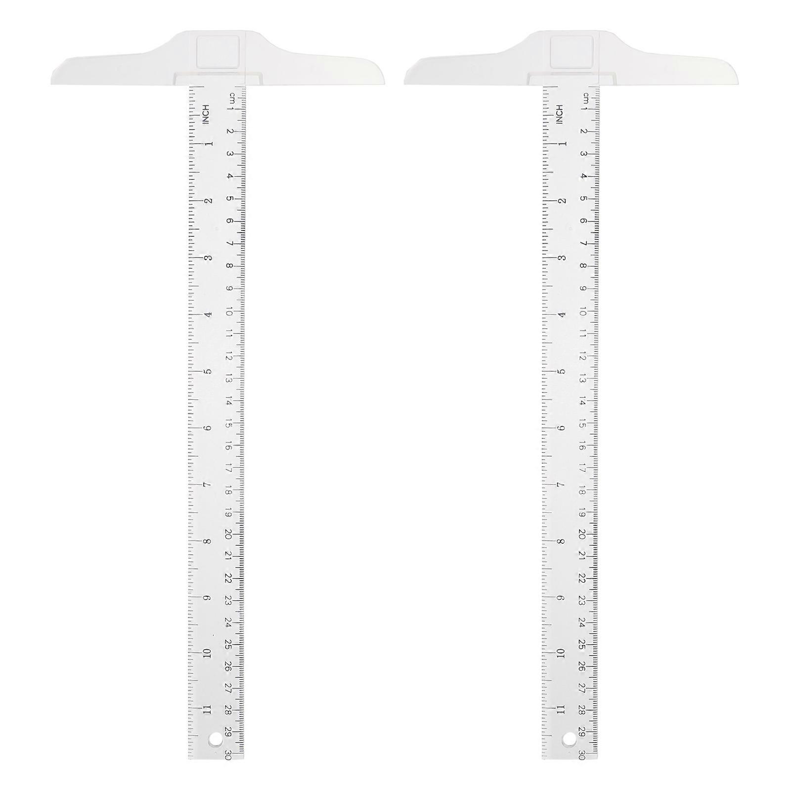 Student Academic T-Ruler Measuring Straight Rulers Plastic 14Pcs