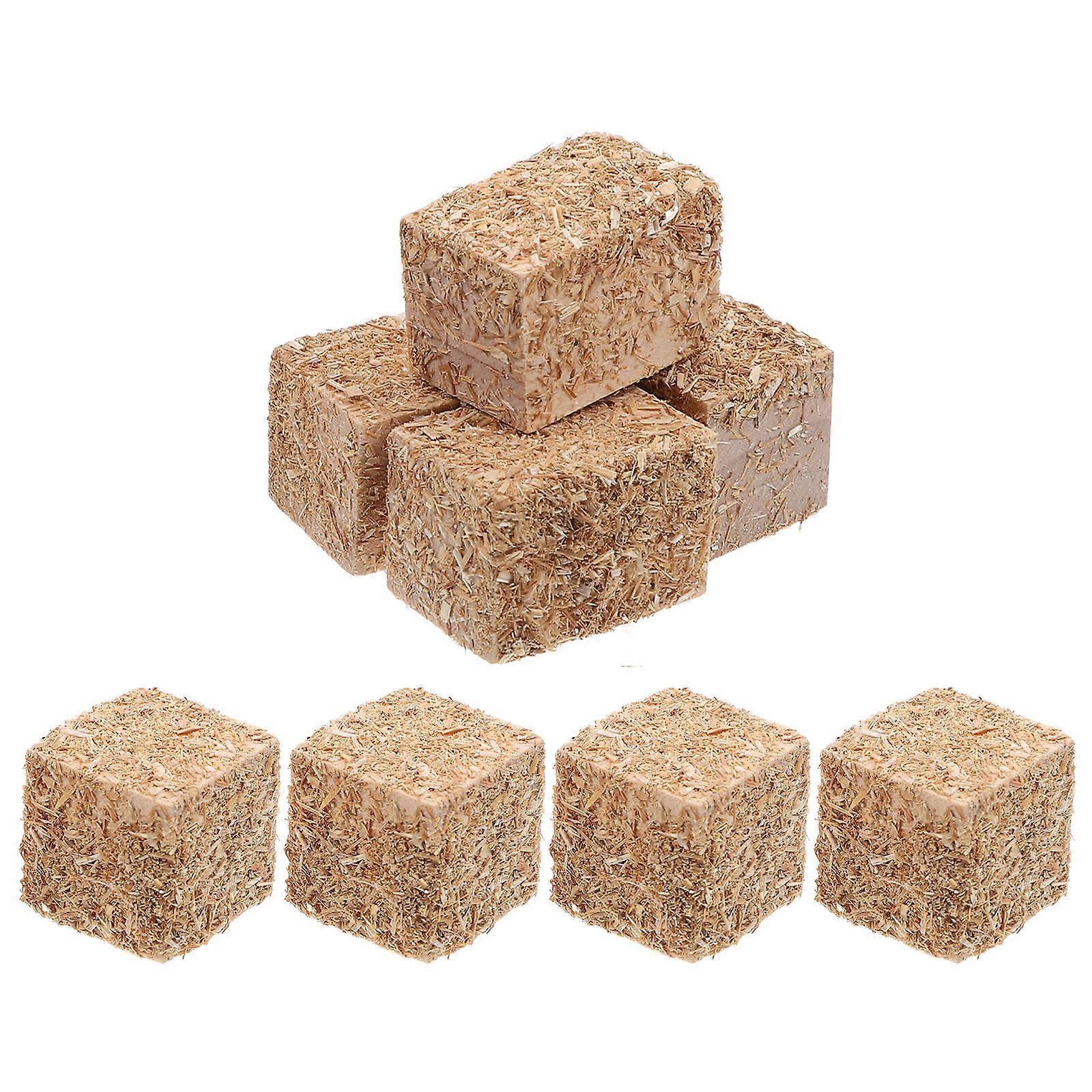 Miniature Haystack Decor for Decor 8Pcs Wooden Farm Scene Prop DIY