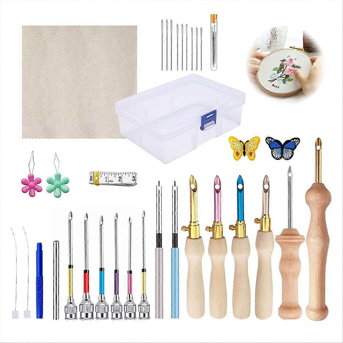 35 Pcs Punch Needle Kit, Punch Needle Tool