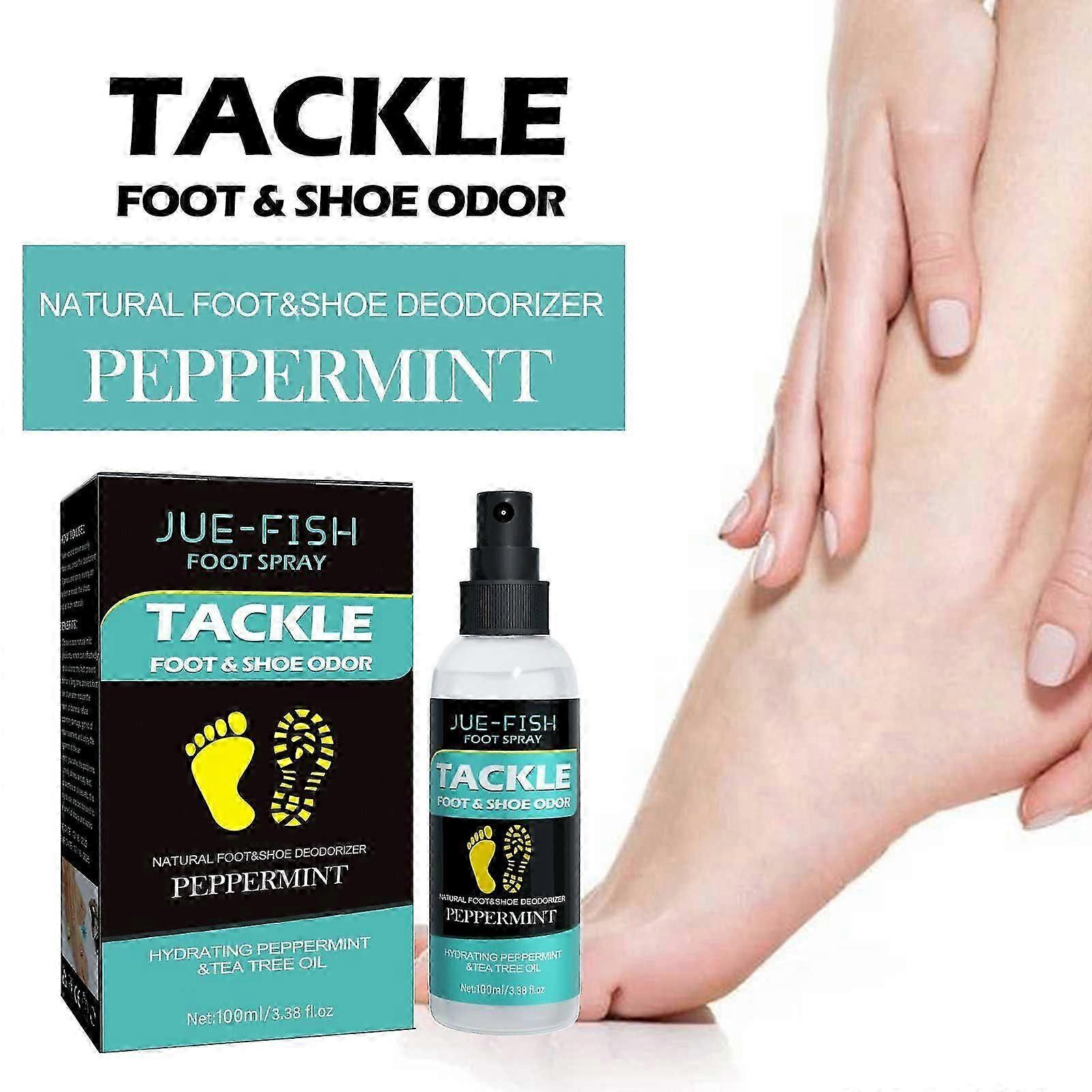 Moisturizing Foot Spray with Tea Tree & Peppermint - Odor & Bacteria Elimination, 100ml