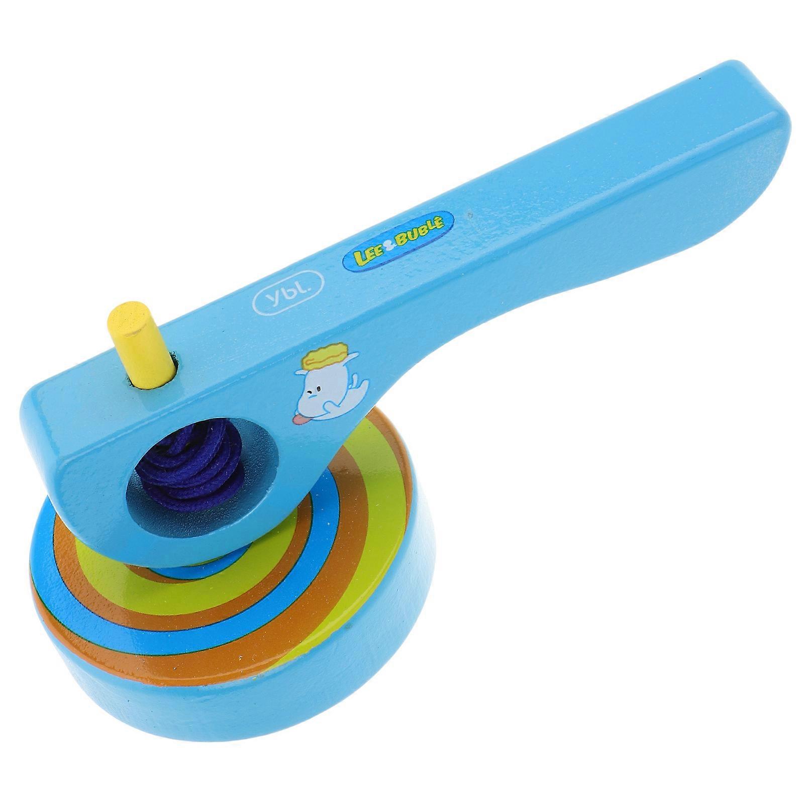 Preschool Toy Wooden Gyroscope Toy with Handle for 3Pcs Bundle