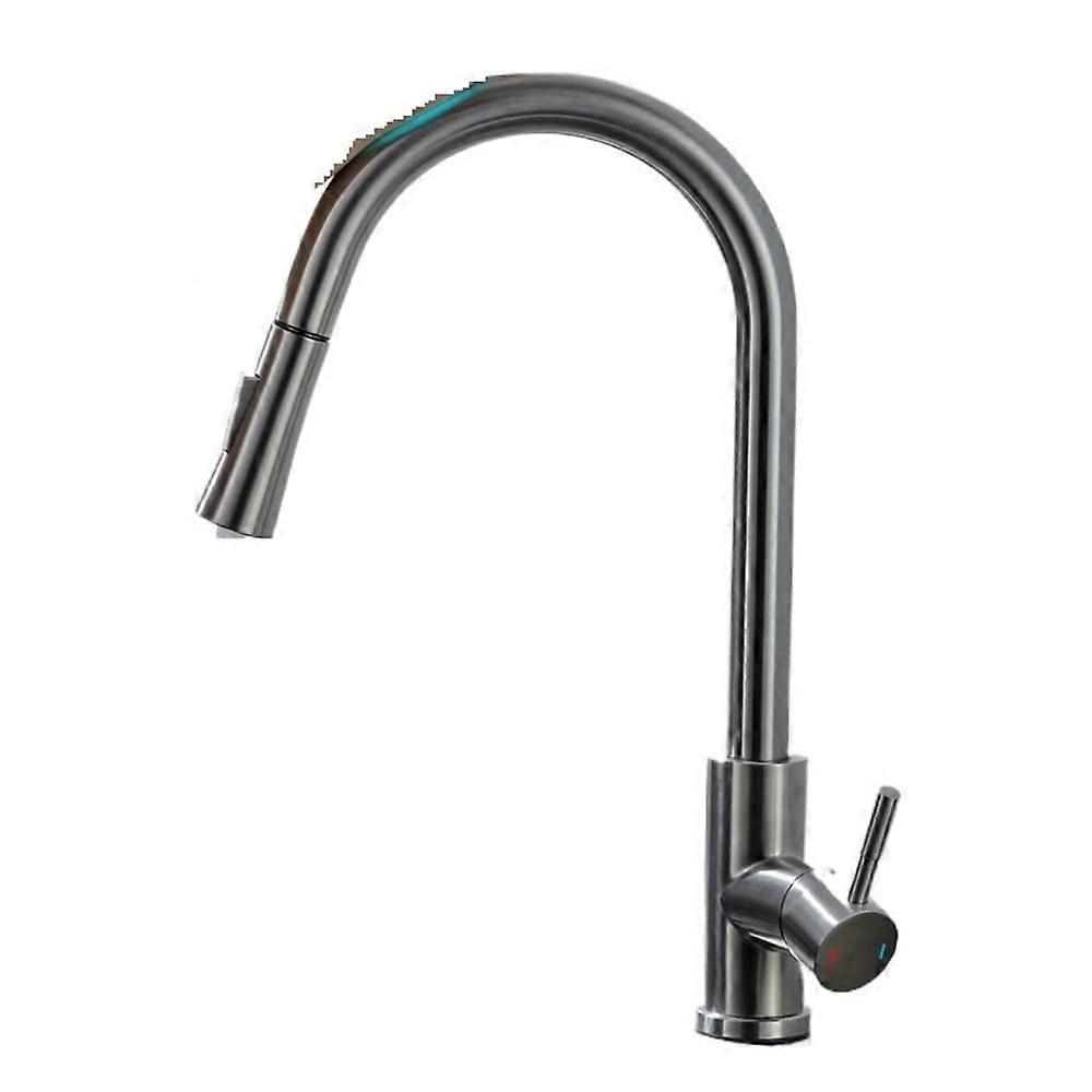 Brushed Nickel Pull Out Kitchen Faucet with Touch Control Smart Sensor 360° Rotation Stainless Steel