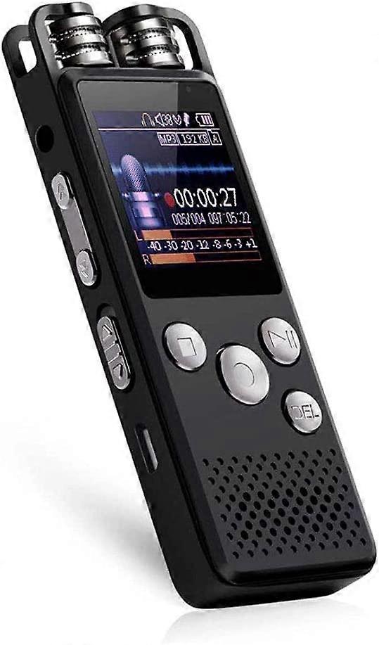 Voice Recorder Dual Microphones, Voice Activated Recorder For Lectures And Meetings, 8GB Rechargeable Audio Device