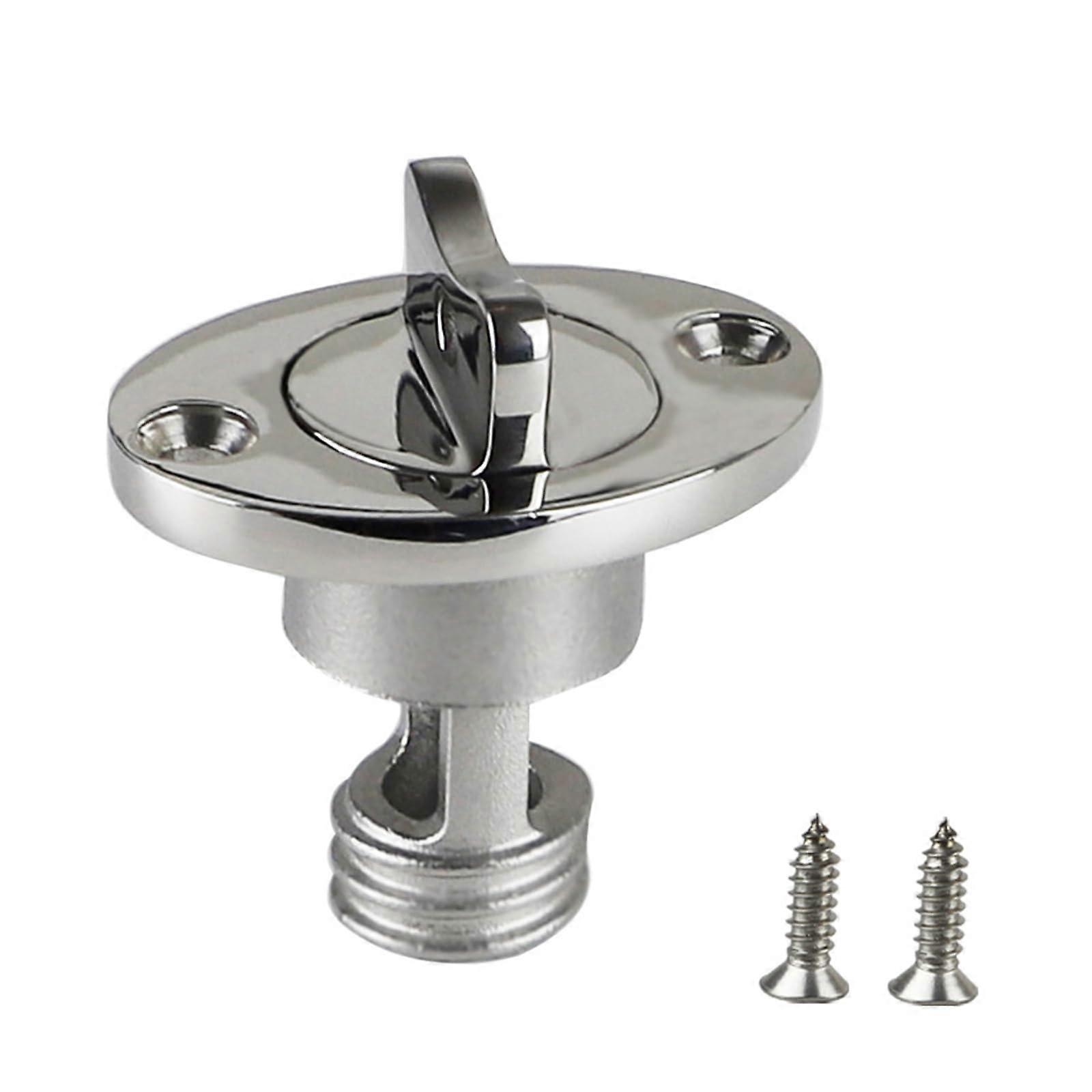 Twistable Transom Drain Plug Outlet Deck Pull Handle Steel Marine Hardware Water Drain Solution Simple Install