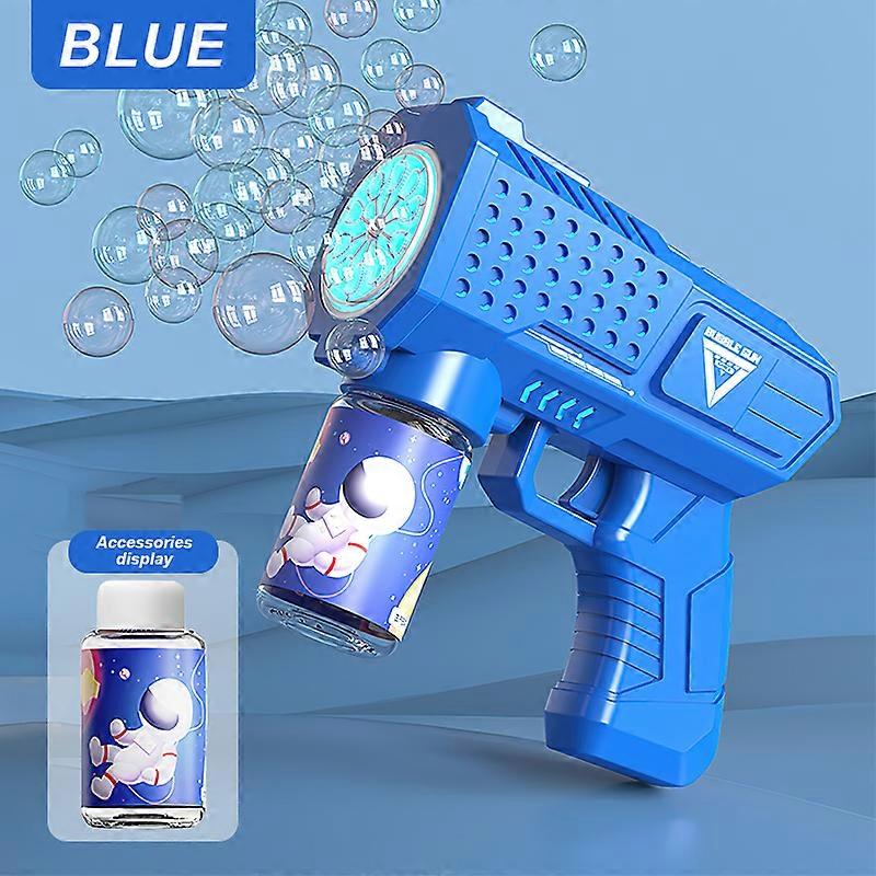 10 hole handheld fully automatic Gatling children's blowing bubble gun bubble machine without battery and bubble water