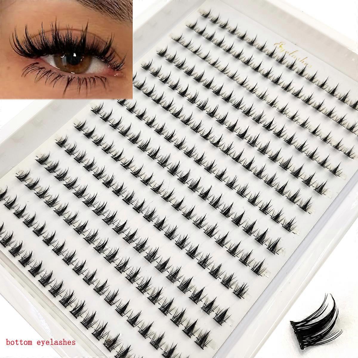 14 rows False Lash Bundle Makeup Lash and Bottom Lash DIY Manga Lash Extension Waterproof Personal Lash Bundle Makeup