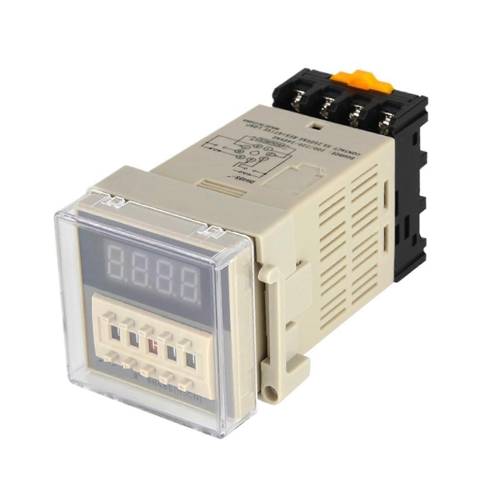 DH48S2Z Digital Time Delay Relay 220V with Dual Display, Adjustable Modes and Memory