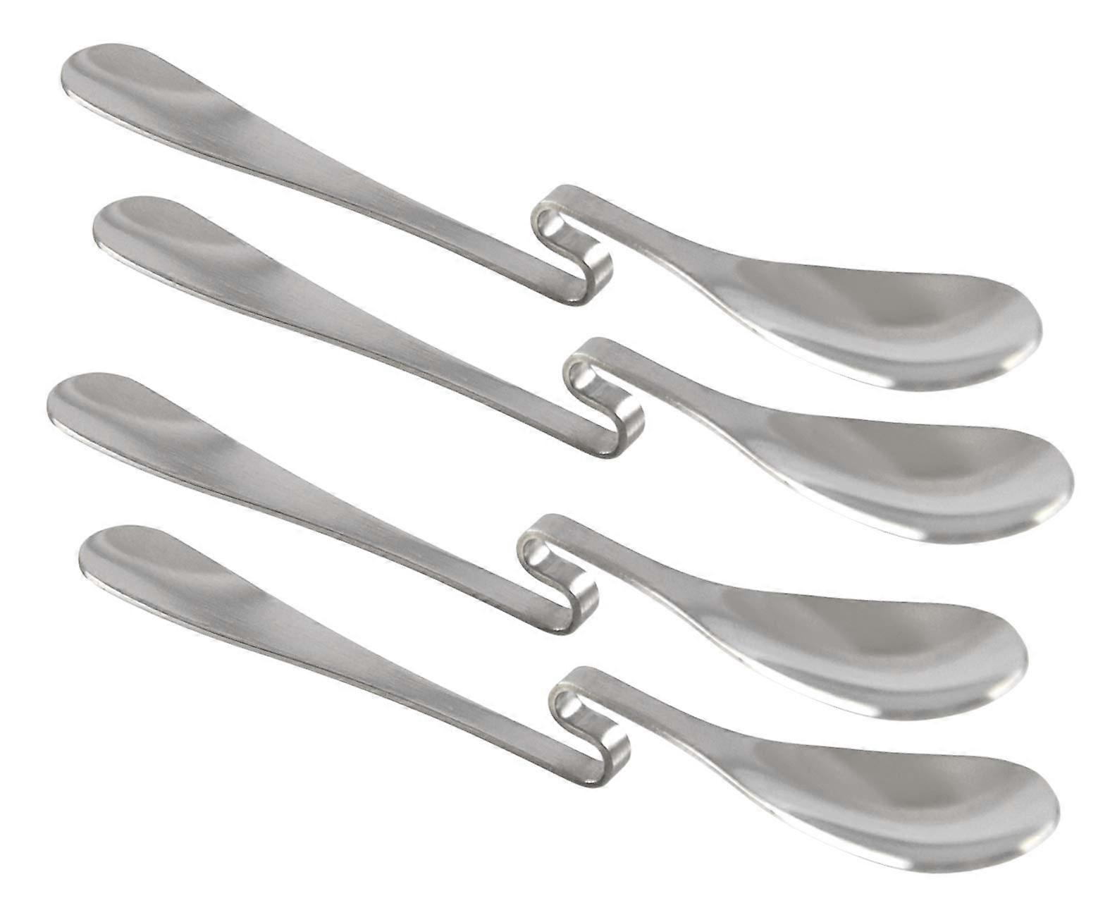 4Piece Stainless Steel Hanging Coffee Spoon Set, Rust Resistant Hook Design, Dishwasher Safe
