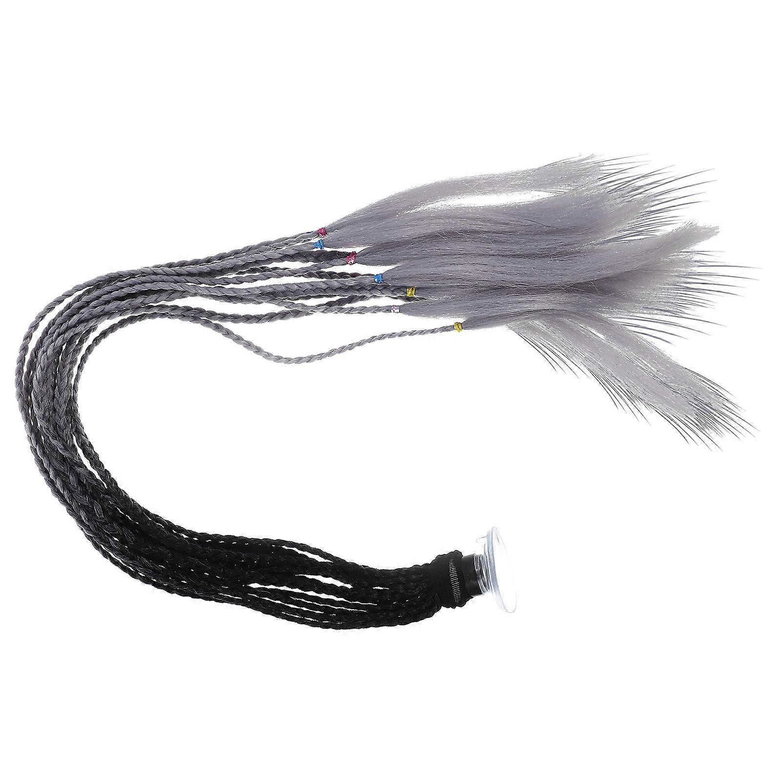 Replaceable Motorcycle Ponytail for Ornament 3Pcs Sucker Dreadlocks