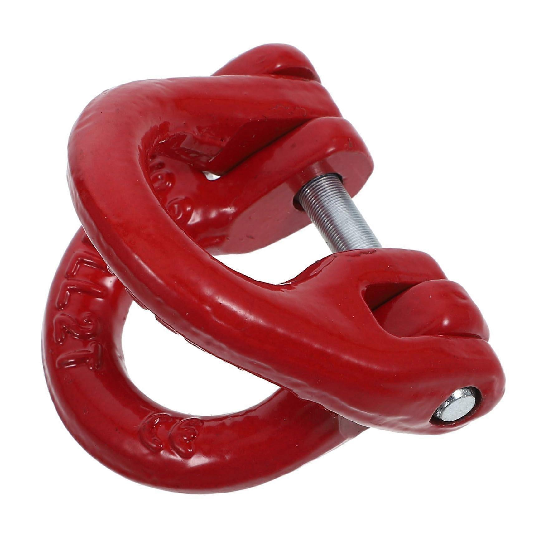 Lifting Chain Connector Heavy Duty Alloy Steel Double Ring Coupler with Secure Locking Pin
