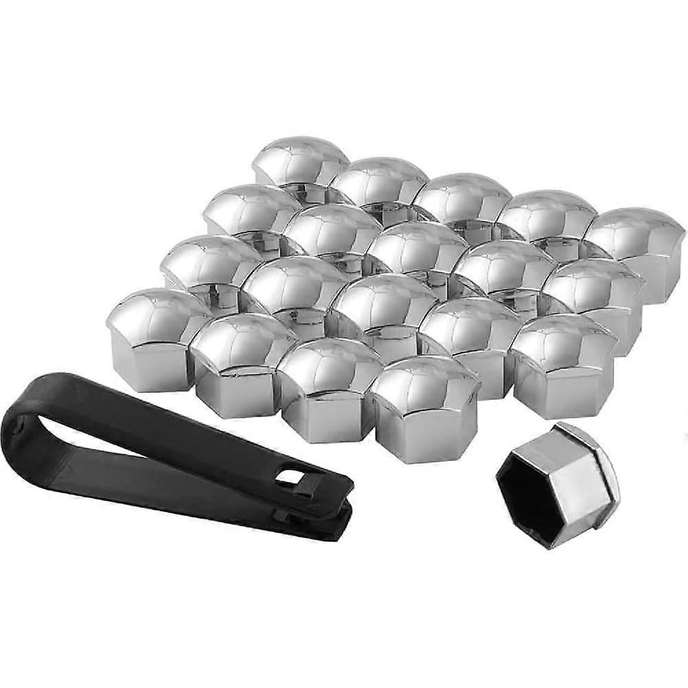 17mm Silver Wheel Nut Covers for Mitsubishi ASX 20192025 AntiTheft Dustproof Protective Caps