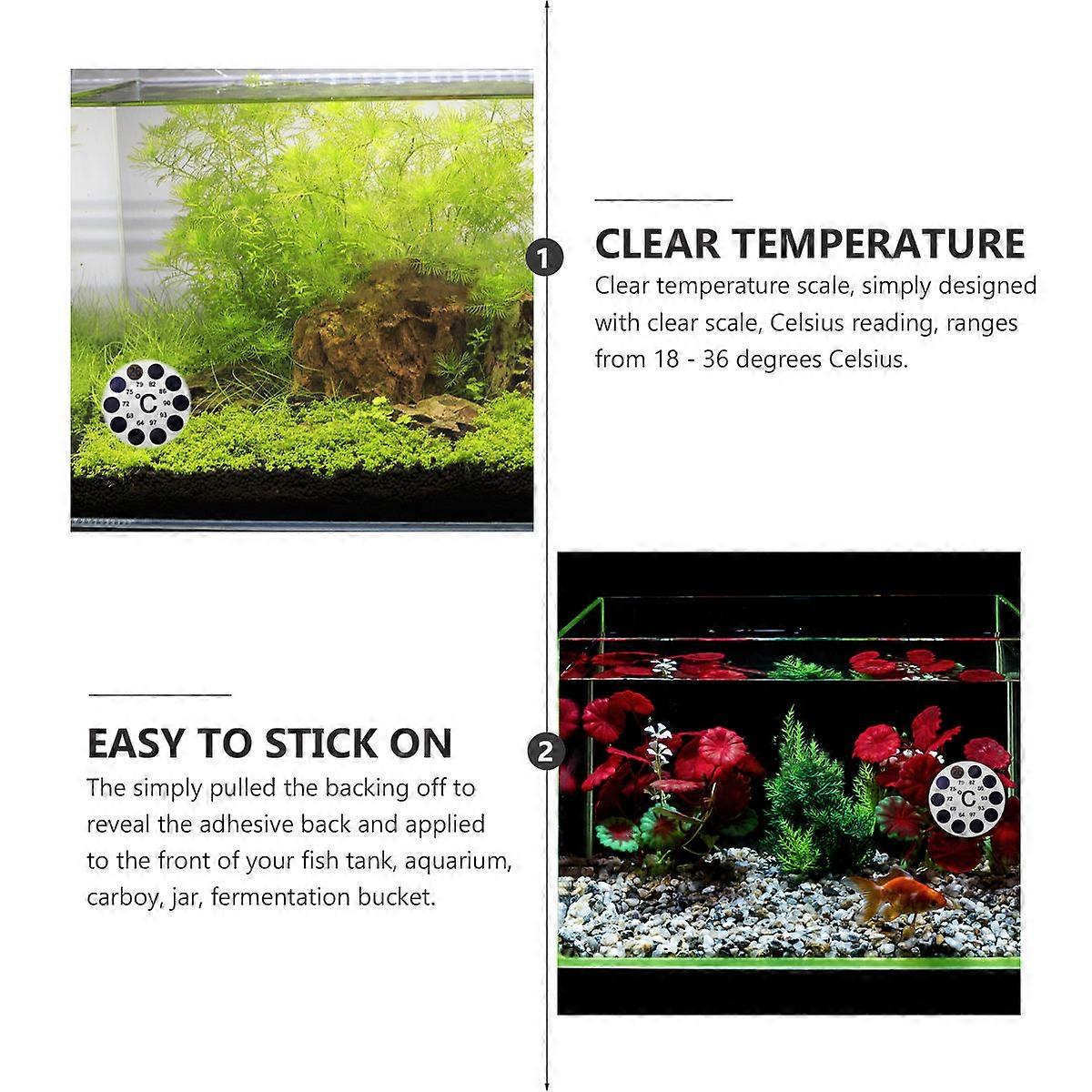 Digital Temperature Sticker for Fish Tank with Clear Scale 2Pcs