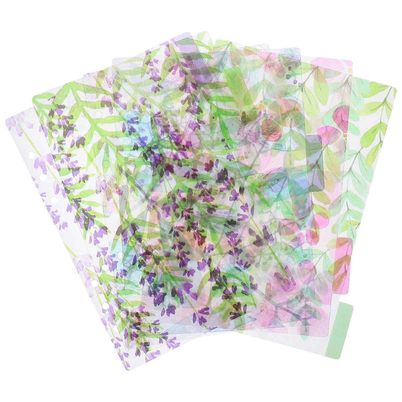 Page Dividers Green Plastic Binder Tabs for Filing 6 Sheets