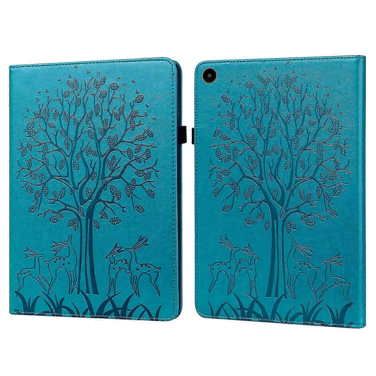 2026 For Huawei MatePad SE 10.4 2022 Tree & Deer Pattern Embossed Leather Tablet Case