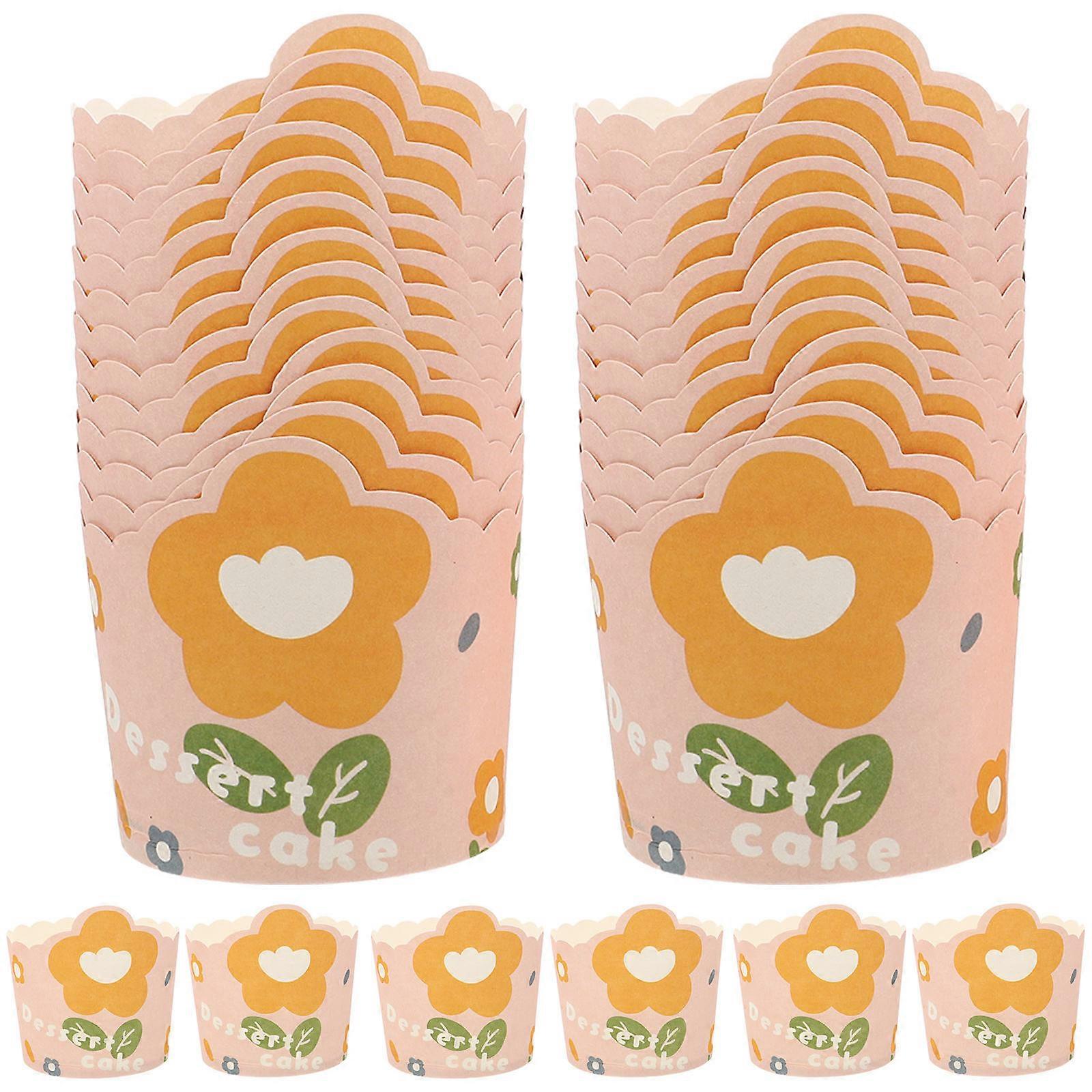 Paper Cupcake Liners Baking Cups for Kitchen Use 50Pcs Floral Style