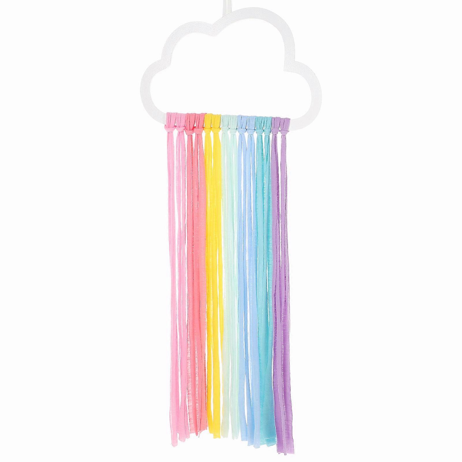 Rainbow Hanging Decor Rainbow Hair Bows Holder for Storage