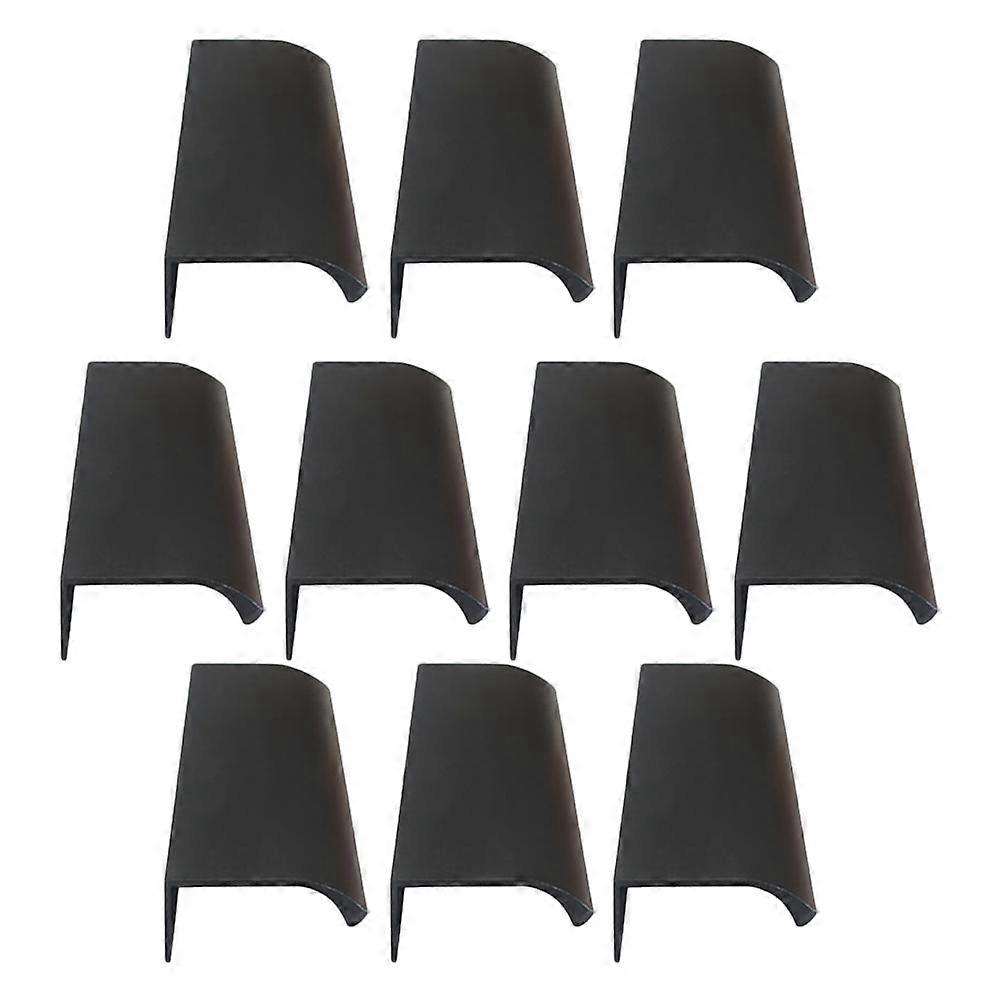 Black Aluminum Hidden Finger Pull Handle Cabinet Pull Handle for 20 Pieces