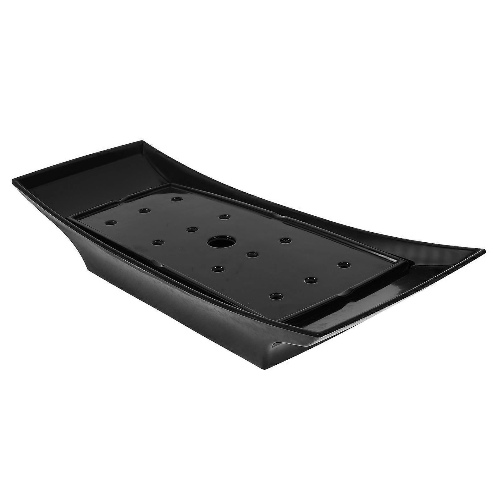 Sashimi Plate Black Seafood Serving Dish for Kitchen Use