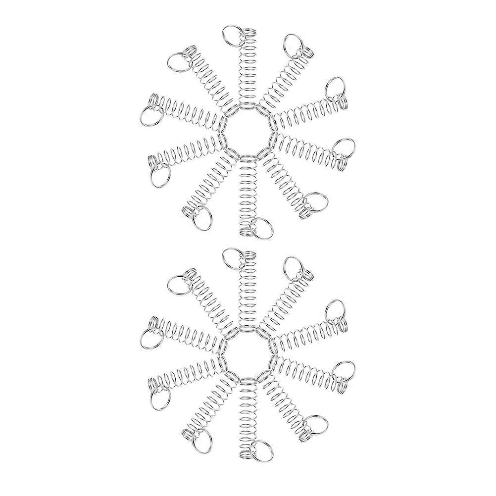 Magical Ring and Spring Puzzle Trick Props for Performance 20Set Silver