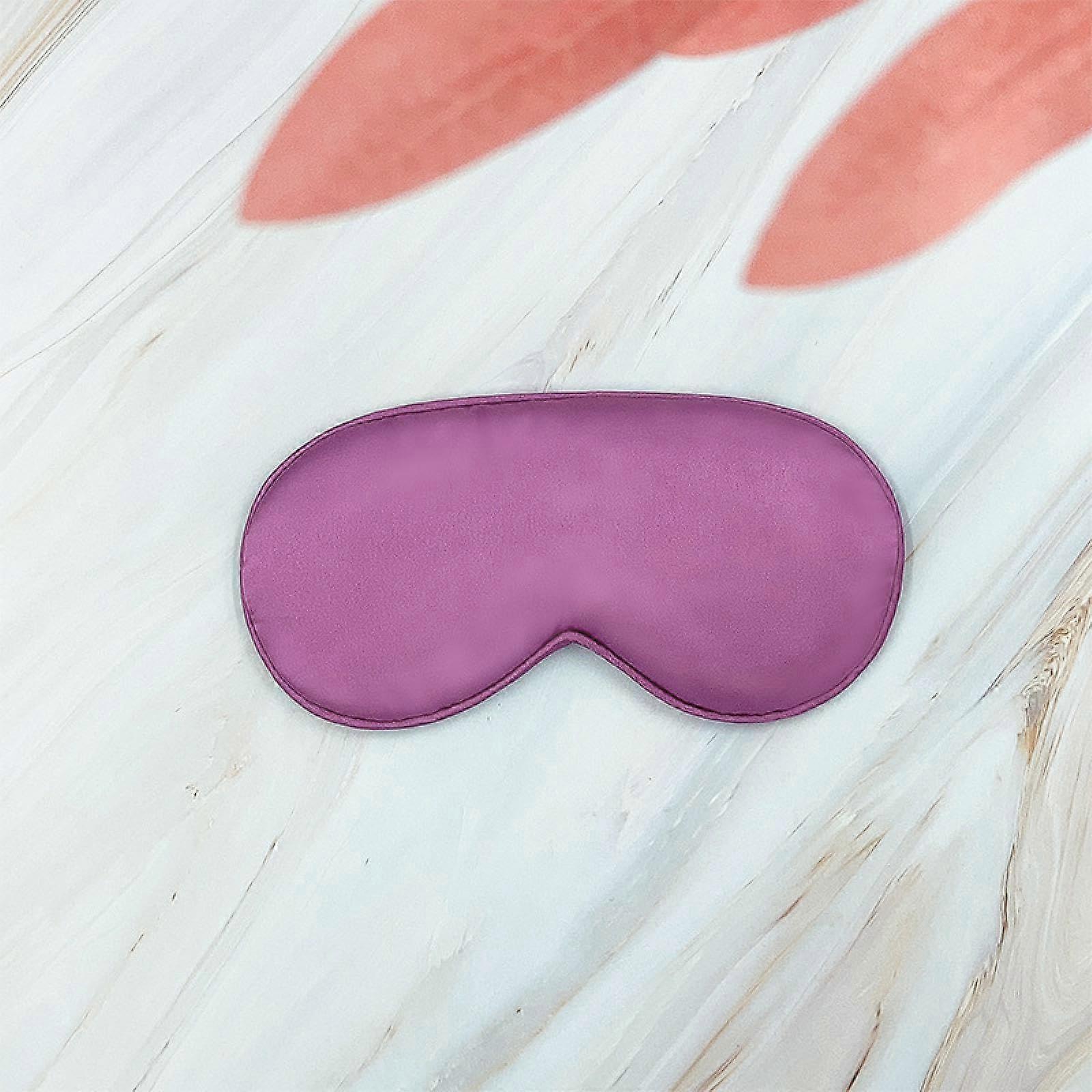 Lavender Silk Sleep Mask with Adjustable Elastic Fit, Soft Comfortable Eye Mask for Sleeping