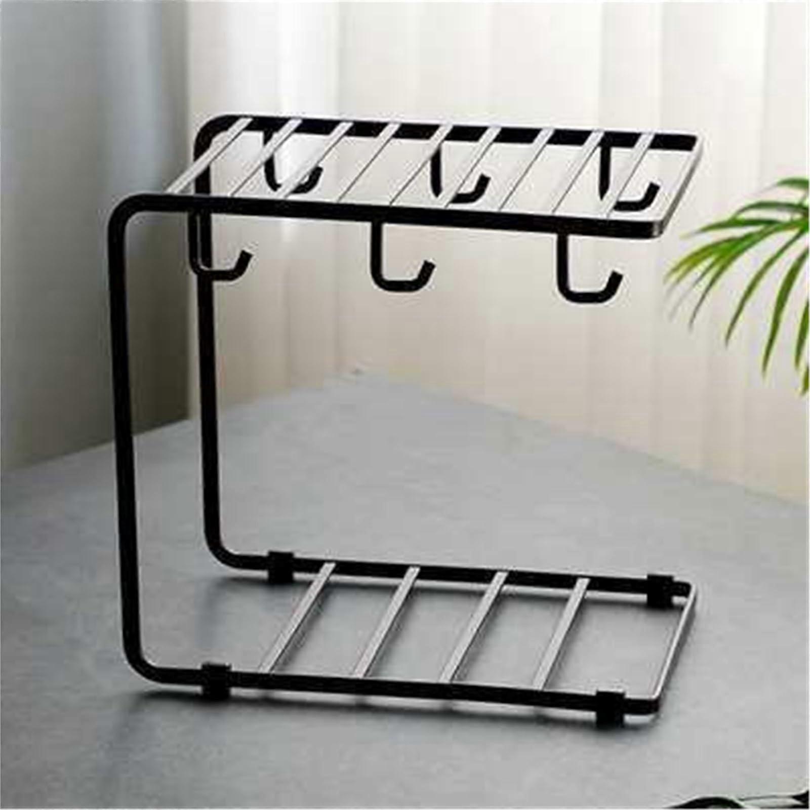 Cup Drying Rack with DoubleLayer Rustproof Metal Design and Drip Tray for Kitchen Counter Storage