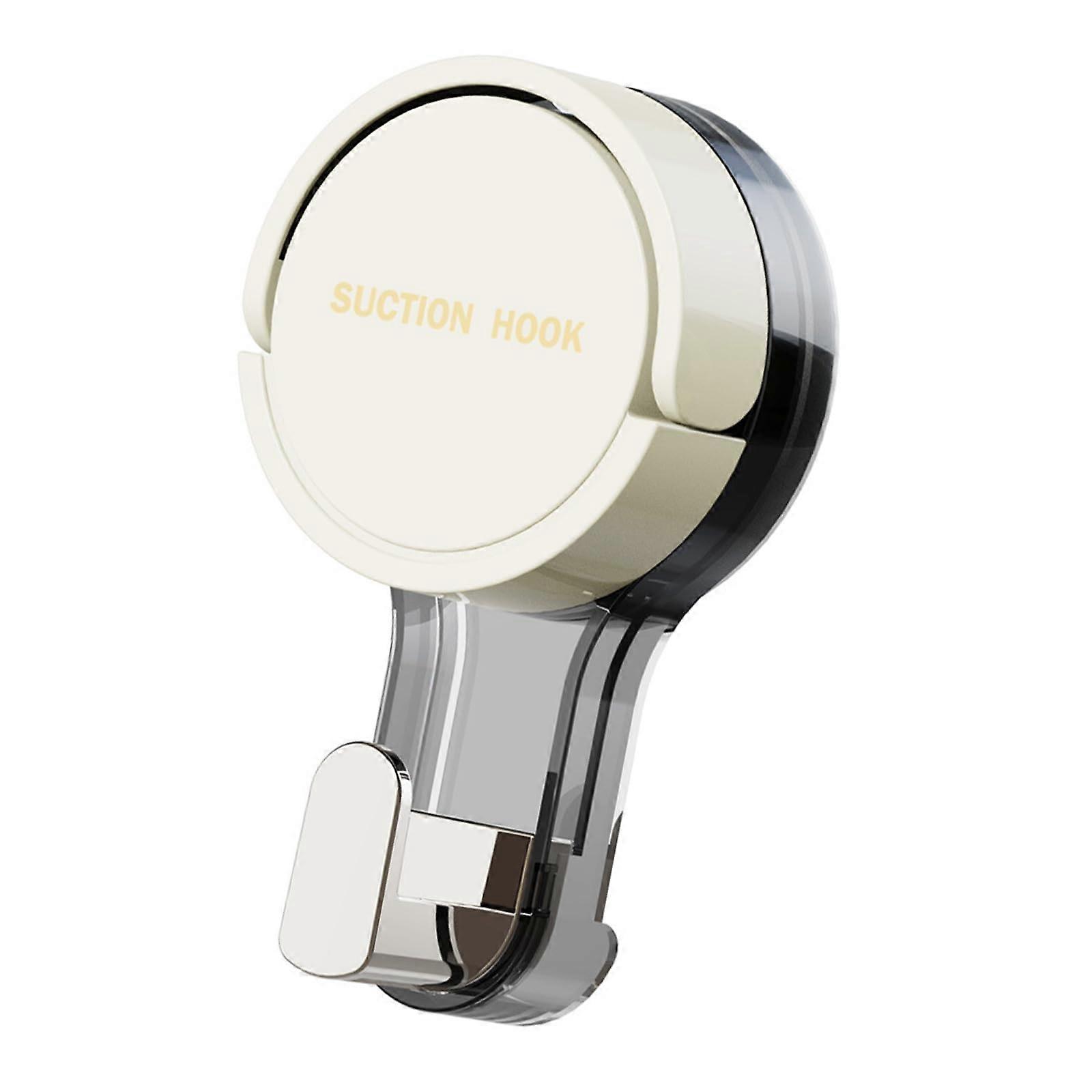 Suction Cup Hook with  Load Capacity, Damage Bathroom Towel Hook for MultiSurface Use, White