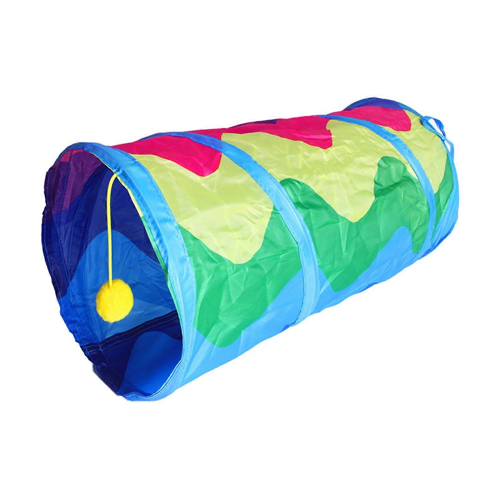 Cat Tunnel Foldable MultiShape with Interactive Play Balls for Indoor Cats and Kittens