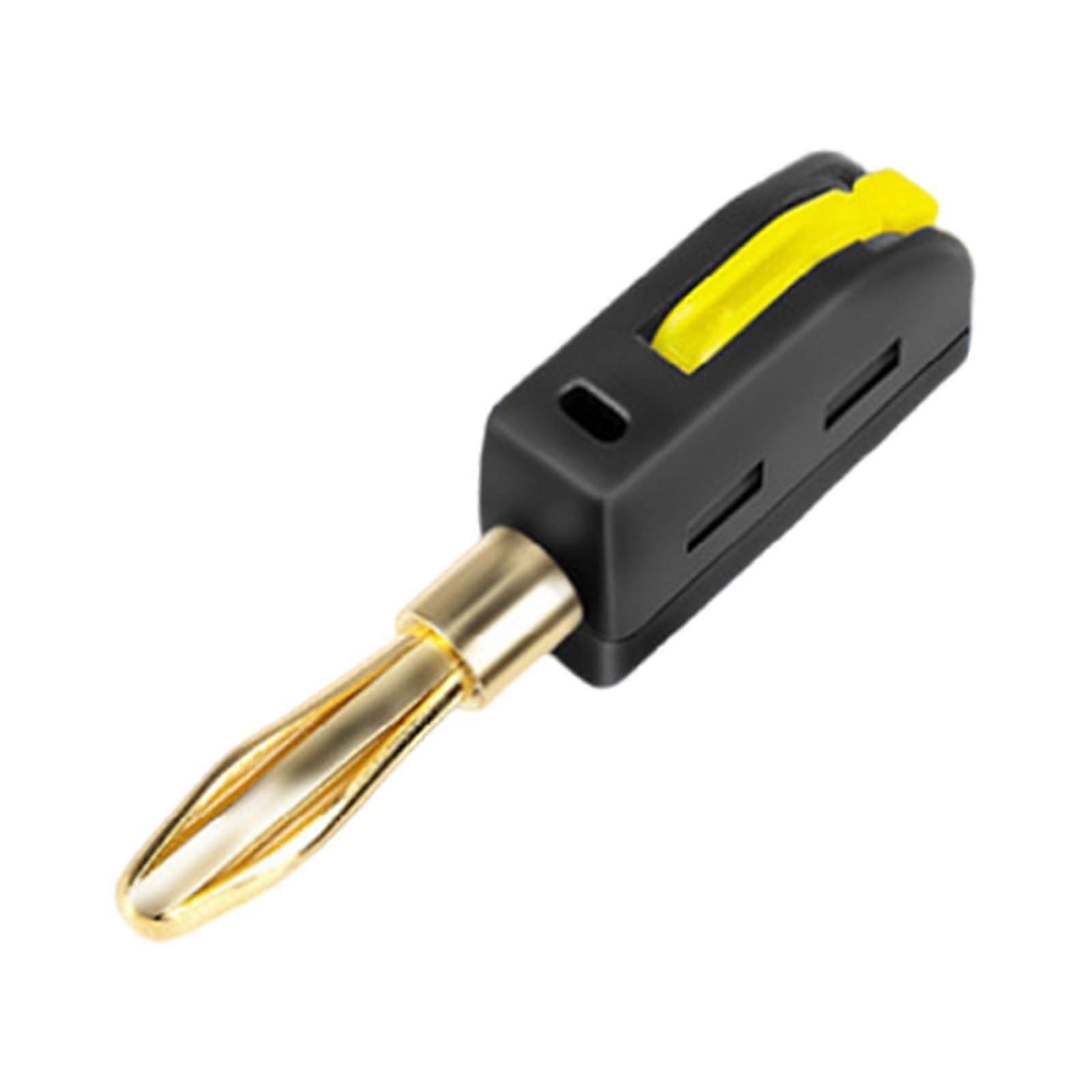 Solderless Banana Plug 32A  Current Gold Plated Quick Connection for  Powered Devices