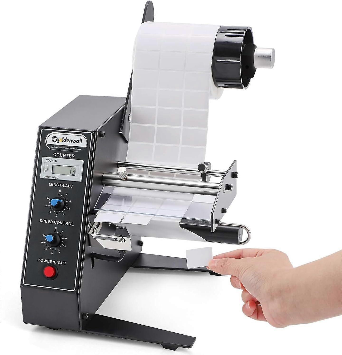 Automatic Label Dispenser with Optical Counter, Adjustable Speed, Large Roll Capacity for Retail and Warehouse