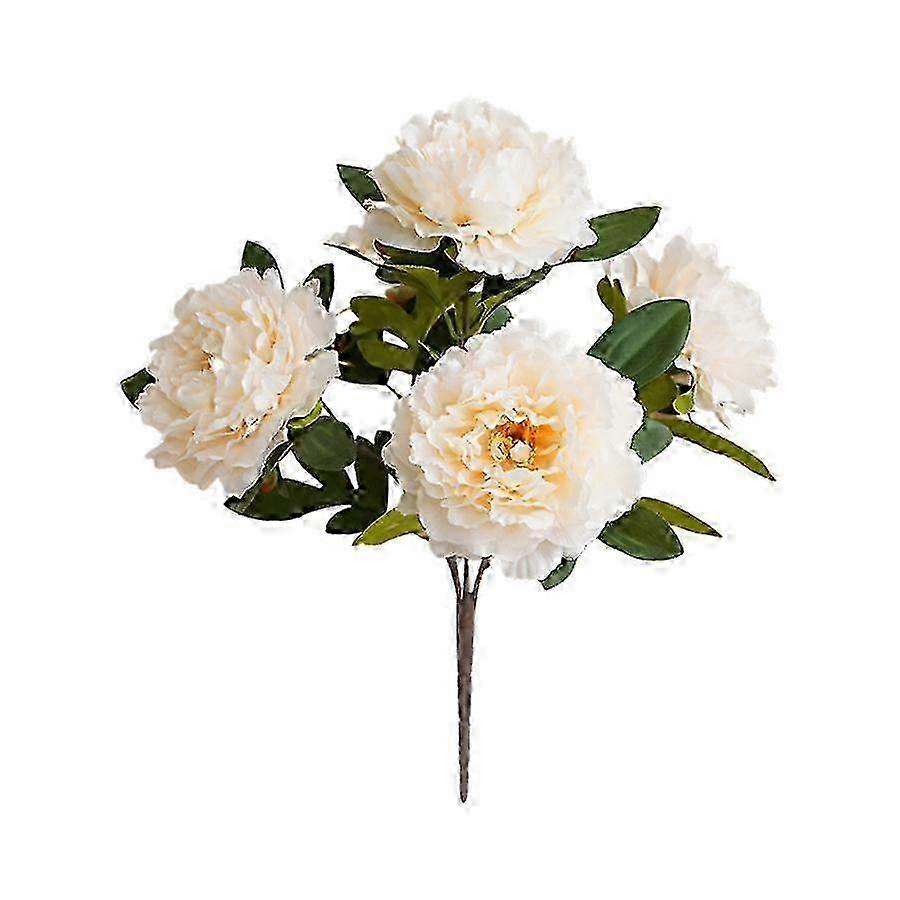 5-Head Silk Peony Stems for Versatile Decor
