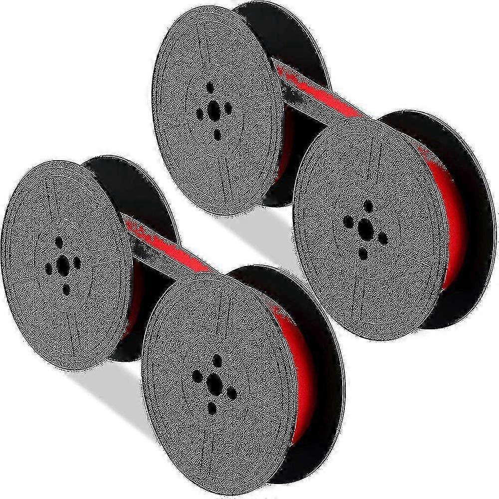 2-Pack Red & Black Twin Spool Typewriter Ribbon Replacement Compatible with Select Models