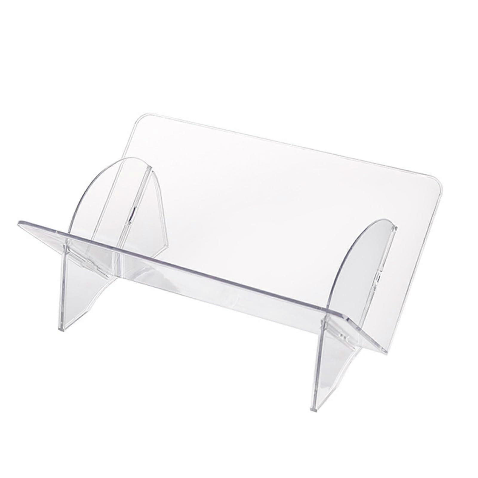 Large Capacity Transparent DVD Storage Rack and Clear Plastic Book Display Shelf for Desk