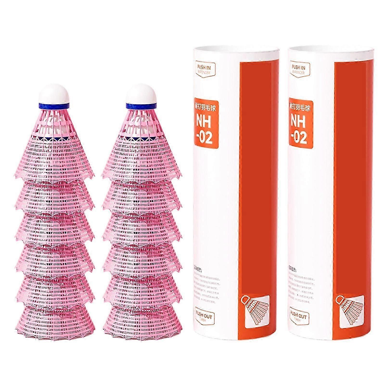 12pcs Windproof Badminton Shuttlecocks, Lightweight Training for Indoor/Outdoor