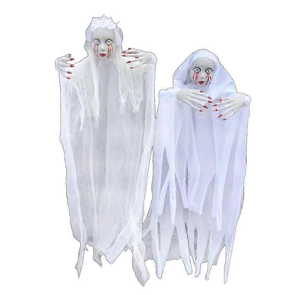Halloween Ghost Animated Prop Flying Scary Ghost Decor White