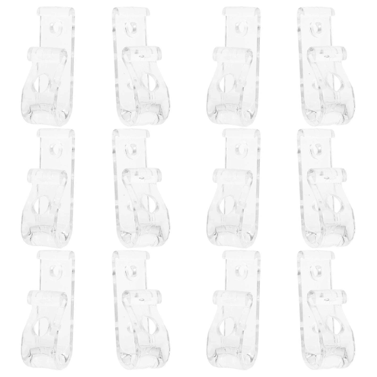 Roller Blind Clip Curtain Hook for Home Use 12Pcs Transparent