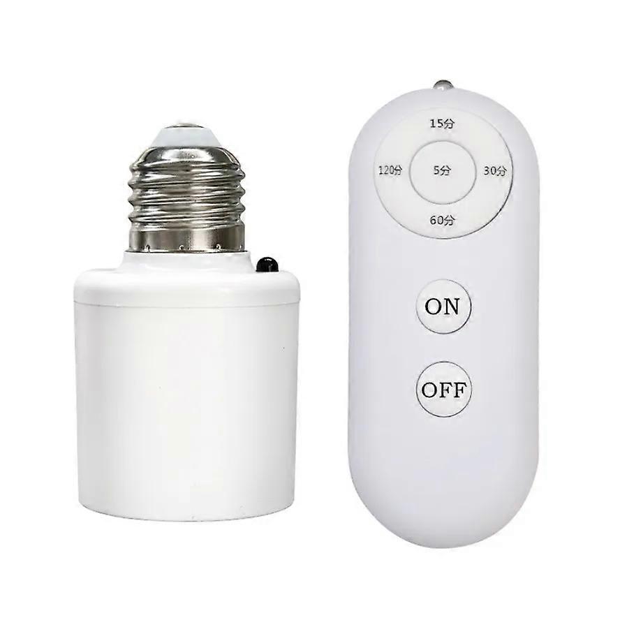 E27 LED Lamp Base Smart Wireless Remote Control Switch Timer Switch AC110-240V Socket Base Adapter ON/OFF Smart Home Automation