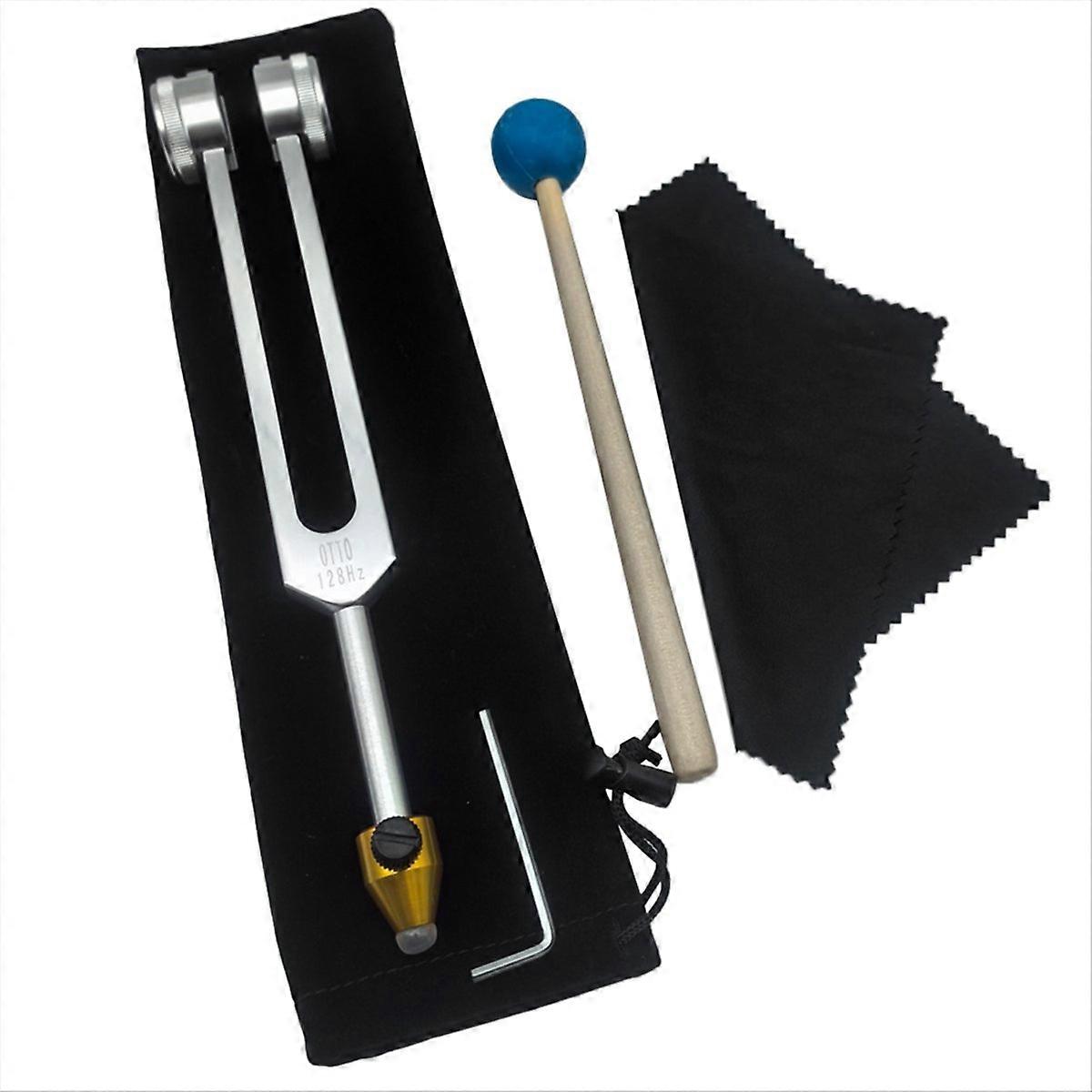 Tuning Fork Set, OTTO128HZ with Base Screws for Healing Chakra, Mind