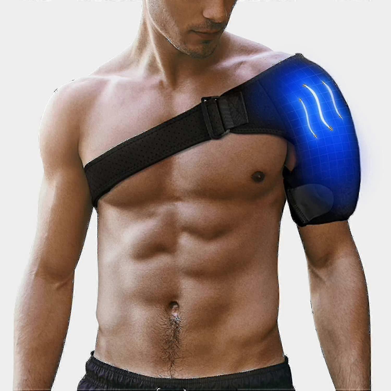 Shoulder Ice Pack: Reusable Cold & Heated Compression Wrap for Rotator Cuff Pain Relief