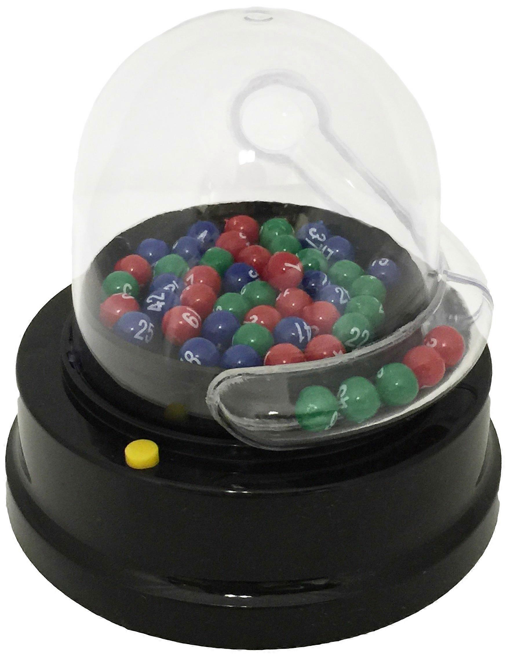 Manual Tabletop Bingo Machine with Clear Mixing Globe and OneBall Dispensing