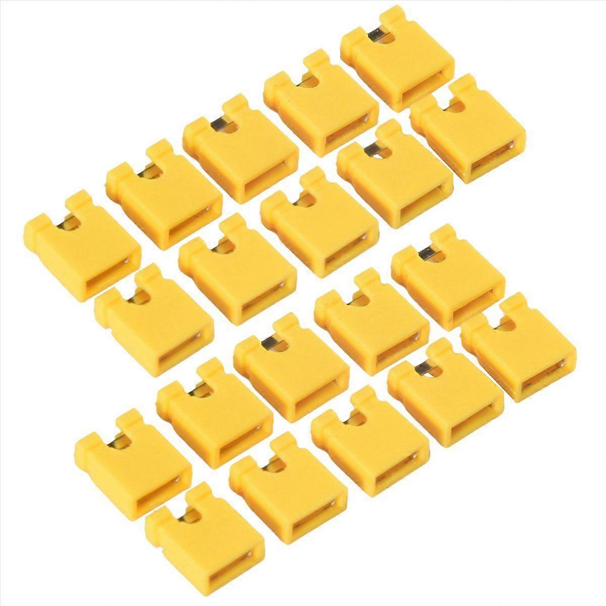 100Pcs 2.54MM Jumper Cap Open Type Shorting Cap Shorting Block Shorting Cap Socket Pin Header Connection Block,Yellow