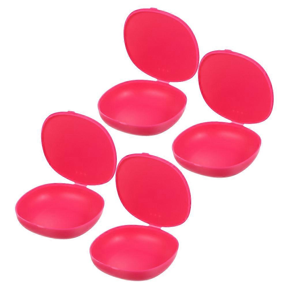 Pink Menstrual Cups Storage Box Durable Plastic Case with 4Pcs for Home