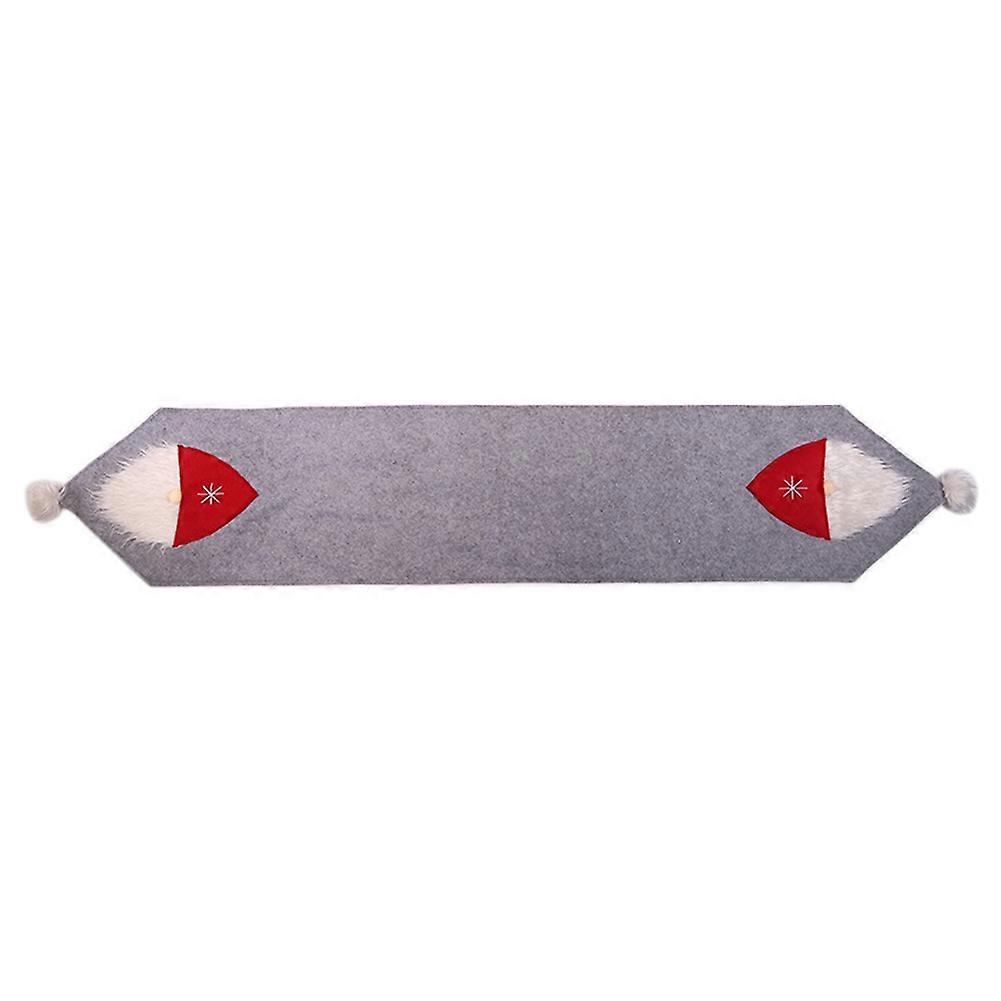 Christmas Table Runner,Classic-Kitchen Dining Table Decor Fall Table Runner Fireplace Scarf Gnomes Table Cloth Grey
