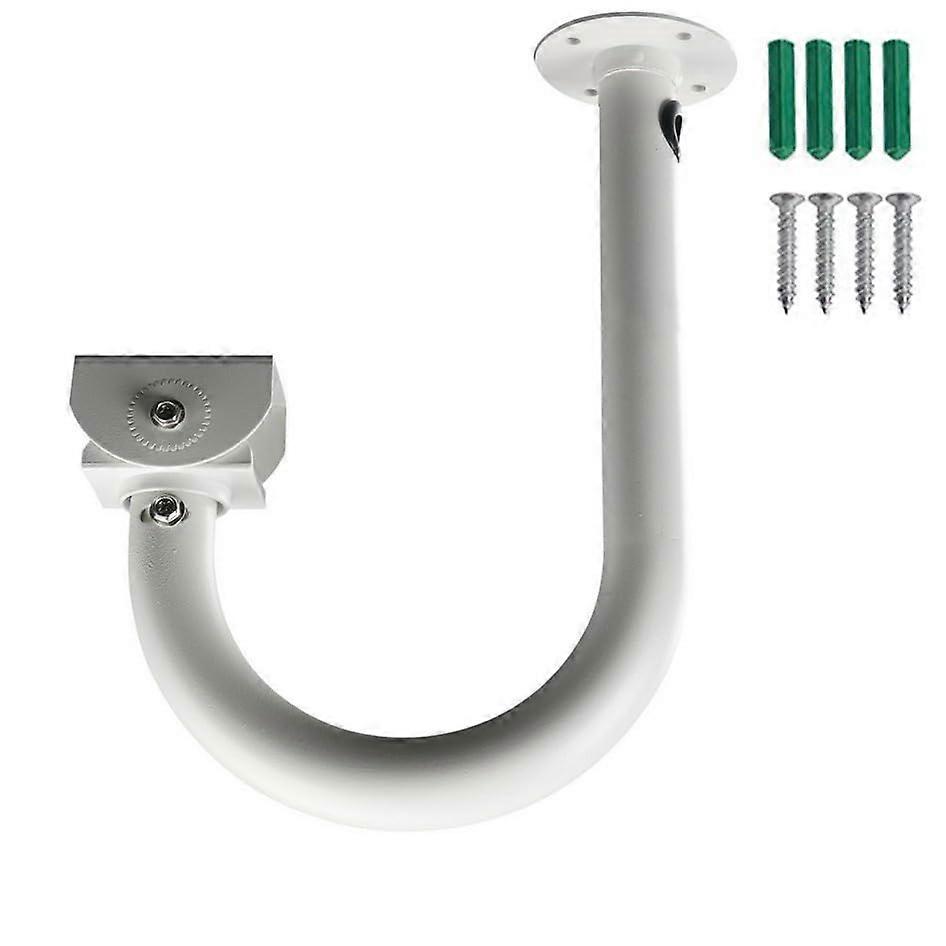 CCTV Camera Mount 30cm J Type Pendant Ceiling Wall Bracket, Universal Metal Support for Security