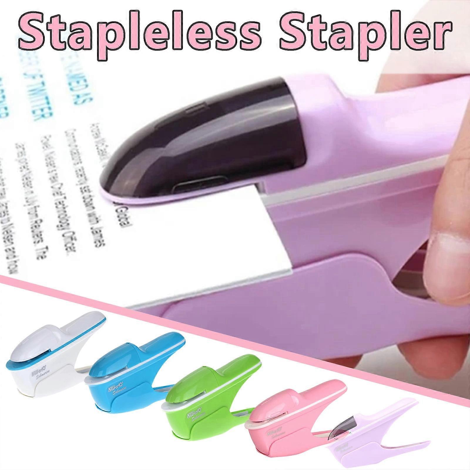 Staple-Free Stapler Blue Stapleless Stapler Needleless Stapler Stapleless Labor-Saving Stapler Stapler
